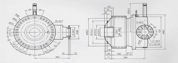 コンクリートミキサー用 遊星減速機